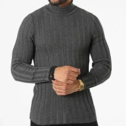 Budget 💯 Pull Col Roulé 2300 Gris Anthracite de Classic Series 🛒 -Classic Series Soldes classic series 329218 2300 ANTHRACITE 20220726T110255 03