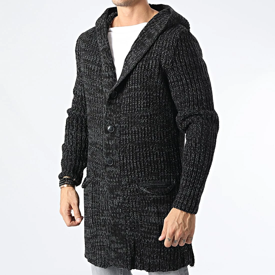 Meilleur prix 👍 Manteau Capuche 2620 Noir Gris Anthracite de Classic Series 🥰 5 Meilleur prix 👍 Manteau Capuche 2620 Noir Gris Anthracite de Classic Series 🥰 – Image 3