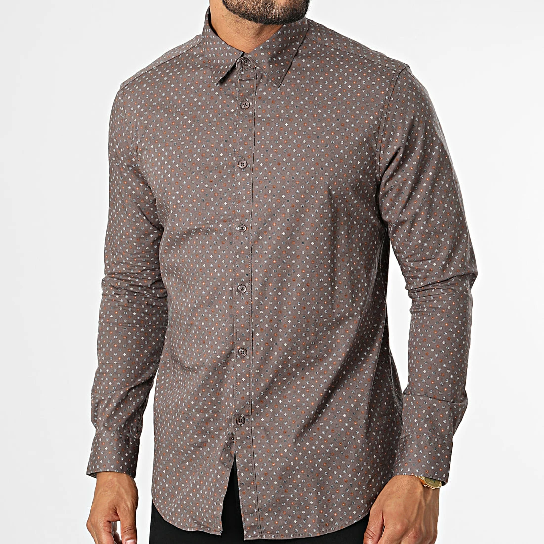 Sortie ❤️ Chemise Manches Longues 7717 Marron de Classic Series 😍 3 Sortie ❤️ Chemise Manches Longues 7717 Marron de Classic Series 😍