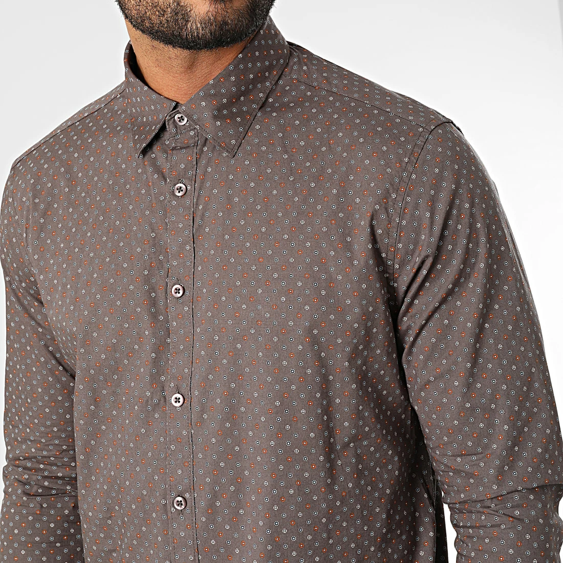 Sortie ❤️ Chemise Manches Longues 7717 Marron de Classic Series 😍 4 Sortie ❤️ Chemise Manches Longues 7717 Marron de Classic Series 😍 – Image 2