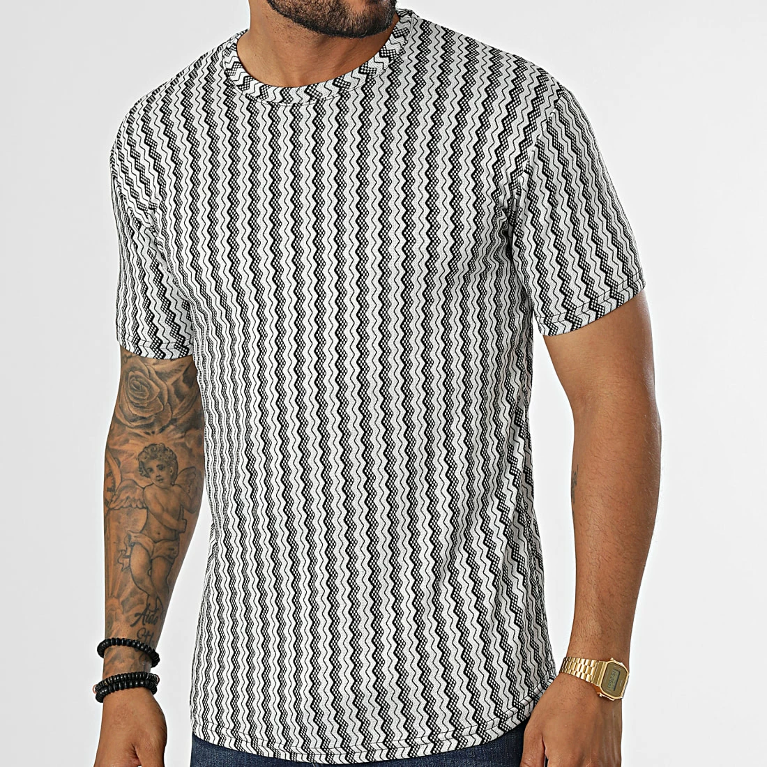 Budget 🌟 Tee 👚 Shirt LM461 Blanc Noir de Classic Series 🥰 3 Budget 🌟 Tee 👚 Shirt LM461 Blanc Noir de Classic Series 🥰