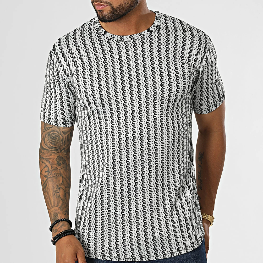 Budget 🌟 Tee 👚 Shirt LM461 Blanc Noir de Classic Series 🥰 5 Budget 🌟 Tee 👚 Shirt LM461 Blanc Noir de Classic Series 🥰 – Image 3