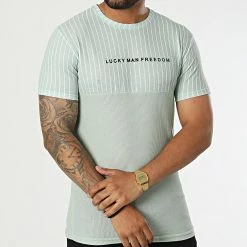 Acheter 🔔 Tee 👕 Shirt A Rayures LM479 Vert Clair de Classic Series 🔔 -Classic Series Soldes classic series 329604 LM479 KAKI 20220728T144058 03