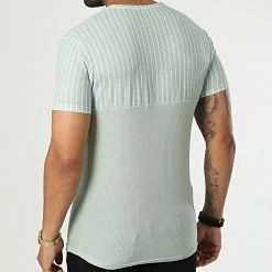 Acheter 🔔 Tee 👕 Shirt A Rayures LM479 Vert Clair de Classic Series 🔔 -Classic Series Soldes classic series 329604 LM479 KAKI 20220728T144059 04