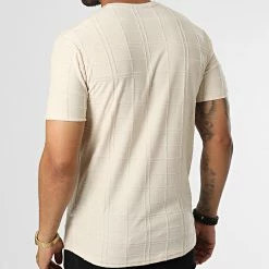 Promo 🎁 Tee 👕 Shirt A Carreaux LM369 Beige de Classic Series ✔️ -Classic Series Soldes classic series 329610 LM369 BEJ 20220728T144437 04