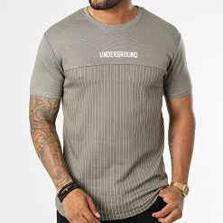 Budget 👍 Tee 👕 Shirt A Rayures LM471 Taupe de Classic Series ✨ -Classic Series Soldes classic series 329632 LM471 VIZON 20220728T095801 03