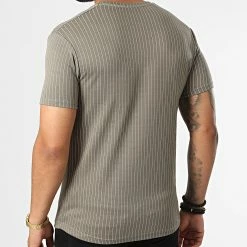 Remise 🌟 Tee 👚 Shirt A Rayures LM463 Taupe de Classic Series 👍 -Classic Series Soldes classic series 329635 LM463 VIZON 20220728T095716 04