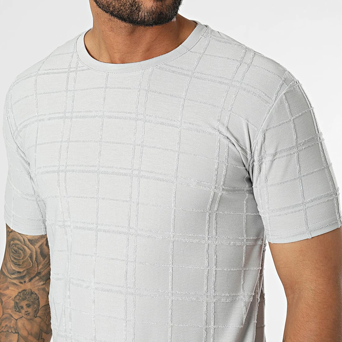 Vente flash 🎁 Tee 👕 Shirt A Carreaux LM369 Gris de Classic Series ❤️ 4 Vente flash 🎁 Tee 👕 Shirt A Carreaux LM369 Gris de Classic Series ❤️ – Image 2