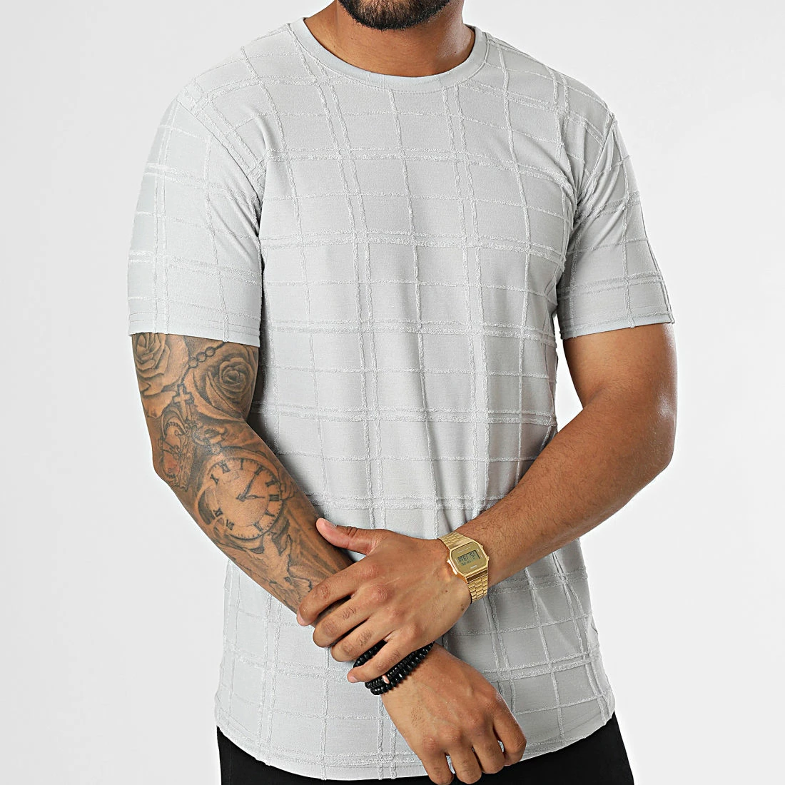 Vente flash 🎁 Tee 👕 Shirt A Carreaux LM369 Gris de Classic Series ❤️ 5 Vente flash 🎁 Tee 👕 Shirt A Carreaux LM369 Gris de Classic Series ❤️ – Image 3