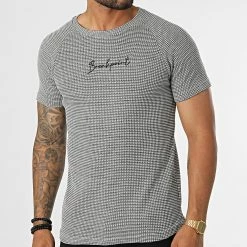 Meilleur prix 🛒 Tee 👚 Shirt LM518 Gris Blanc de Classic Series 🛒