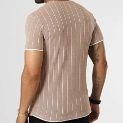 Le moins cher 🔥 Tee 👕 Shirt A Rayures LM277 Camel Chiné de Classic Series ⌛ -Classic Series Soldes classic series 329653 LM277 VIZON 20220728T144304 04