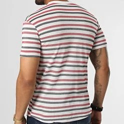 Promo ✨ Tee 👚 Shirt LM077 Blanc Noir Rouge de Classic Series 🛒 -Classic Series Soldes classic series 329694 LM077 KIRMIZI 20220728T143933 04