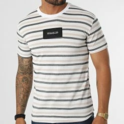 Sortie 💯 Tee 👚 Shirt LM077 Blanc Noir Beige de Classic Series ⭐