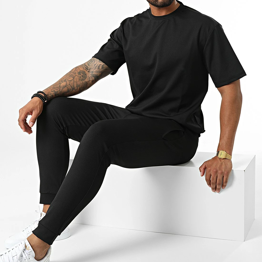 Offres 👏 Ensemble Tee 👕 Shirt Et Pantalon Jogging MAX009 Noir de Classic Series 🛒 3 Offres 👏 Ensemble Tee 👕 Shirt Et Pantalon Jogging MAX009 Noir de Classic Series 🛒