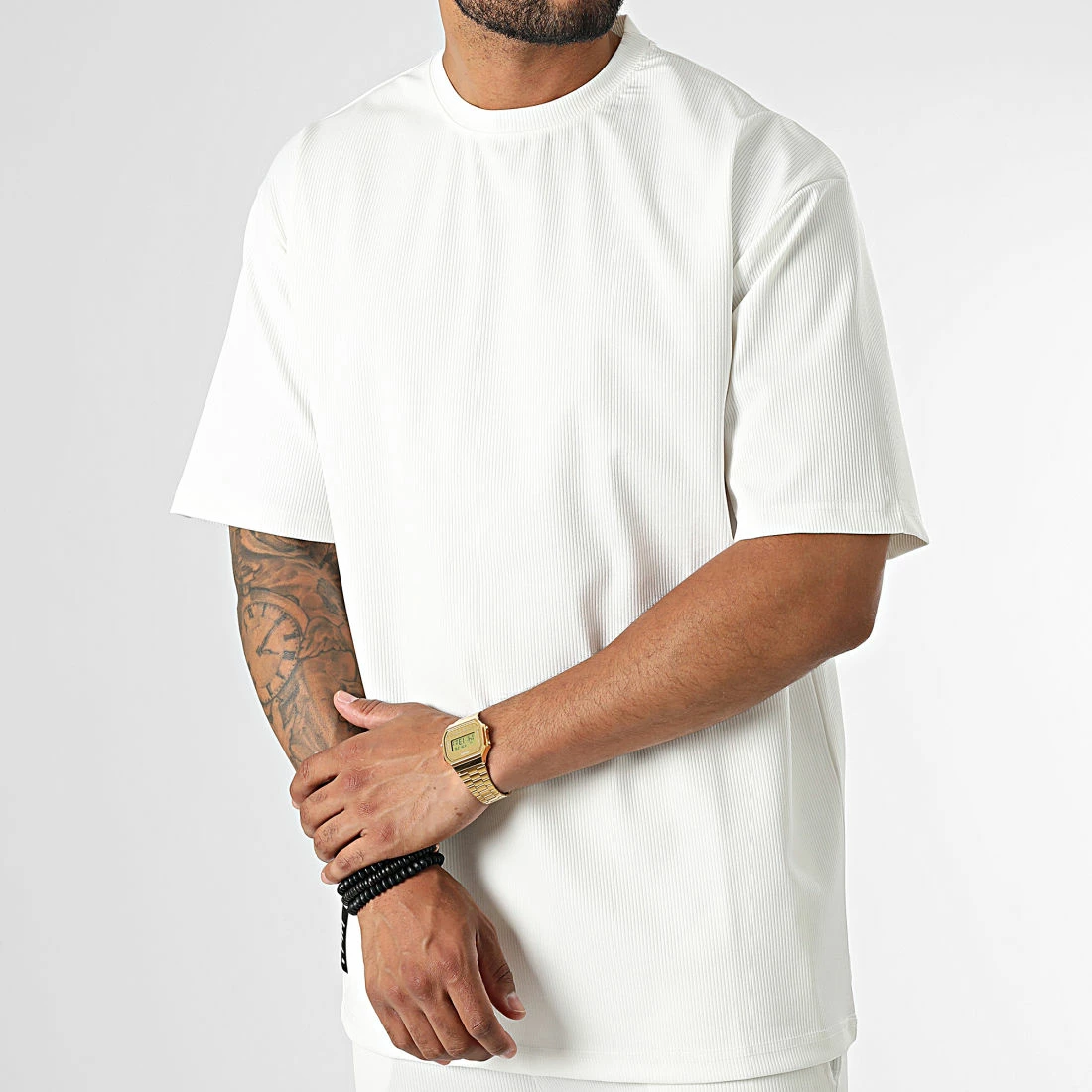 Sortie 👍 Ensemble Tee 👚 Shirt Et Pantalon Jogging MAX009 Blanc de Classic Series 🌟 5 Sortie 👍 Ensemble Tee 👚 Shirt Et Pantalon Jogging MAX009 Blanc de Classic Series 🌟 – Image 3