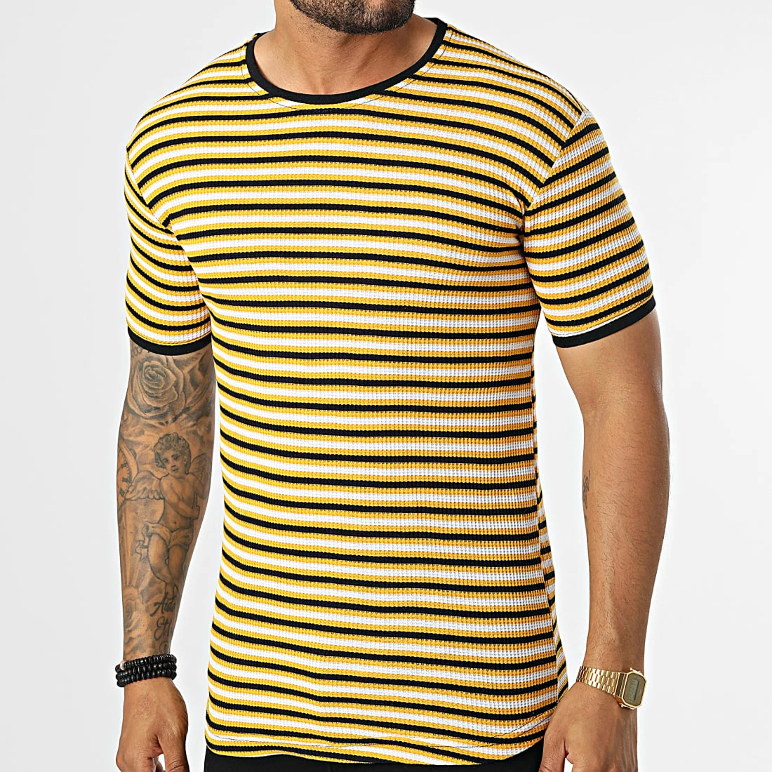 Coupon 💯 Tee 👕 Shirt LM5172 Noir Blanc Jaune de Classic Series 🔔 3 Coupon 💯 Tee 👕 Shirt LM5172 Noir Blanc Jaune de Classic Series 🔔