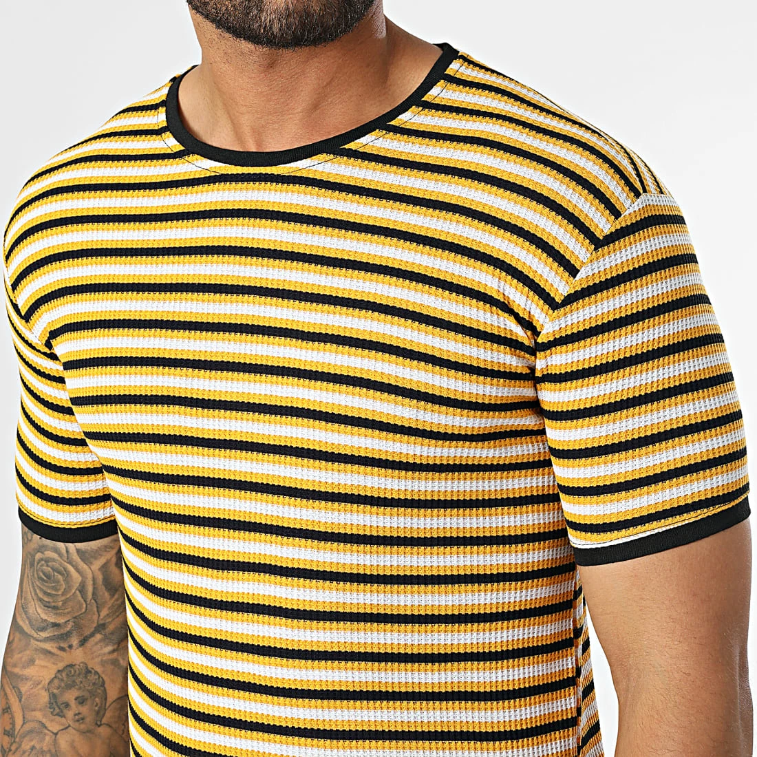 Coupon 💯 Tee 👕 Shirt LM5172 Noir Blanc Jaune de Classic Series 🔔 4 Coupon 💯 Tee 👕 Shirt LM5172 Noir Blanc Jaune de Classic Series 🔔 – Image 2