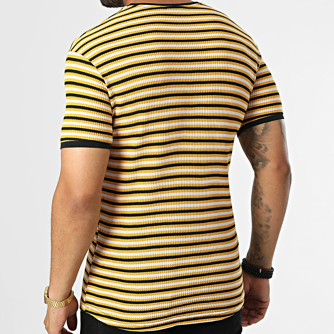 Coupon 💯 Tee 👕 Shirt LM5172 Noir Blanc Jaune de Classic Series 🔔 6 Coupon 💯 Tee 👕 Shirt LM5172 Noir Blanc Jaune de Classic Series 🔔 – Image 4