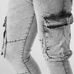 Meilleure vente 🎉 Jean Slim Cargo 15357 Gris de Classic Series ✨ -Classic Series Soldes classic series 329738 15357 FUME 20221118T153632 02