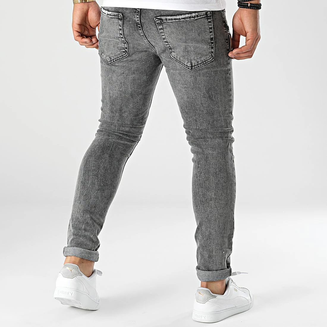 De gros 🔥 Jean Skinny 15602 Gris Anthracite Chiné de Classic Series 😀 6 De gros 🔥 Jean Skinny 15602 Gris Anthracite Chiné de Classic Series 😀 – Image 4