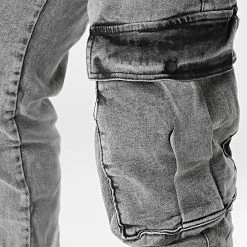 Le moins cher 💯 Pantalon Cargo Denim 15144 Gris Chiné de Classic Series 🌟 -Classic Series Soldes classic series 329745 15144 FUME 20220727T152411 02