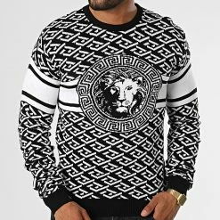 Sortie ✔️ Pull 52252 Noir Blanc Renaissance de Classic Series 😉 -Classic Series Soldes classic series 329819 52252 NOIR 20220728T100002 03