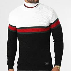 Meilleur prix 🔔 Pull Col Roulé 52303 Noir Beige Clair de Classic Series ✨