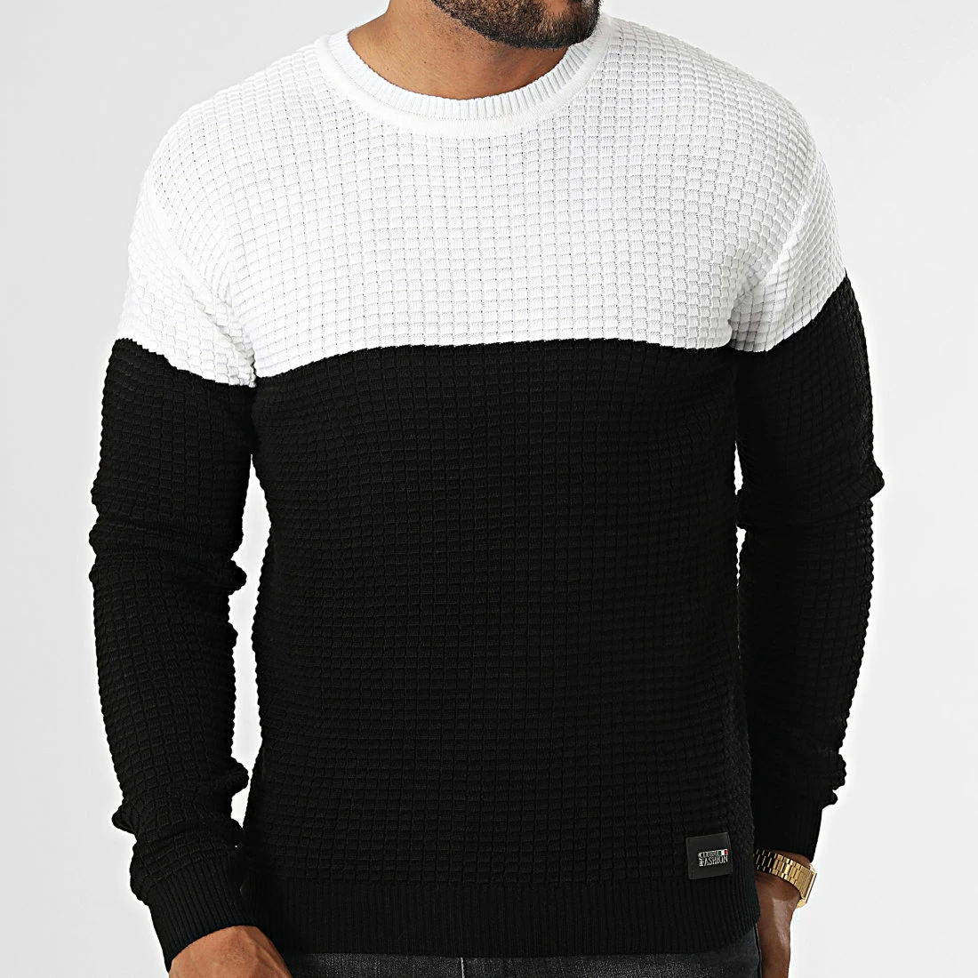 Offres ⌛ Pull 52256 Noir Beige Clair de Classic Series ⭐ 5 Offres ⌛ Pull 52256 Noir Beige Clair de Classic Series ⭐ – Image 3