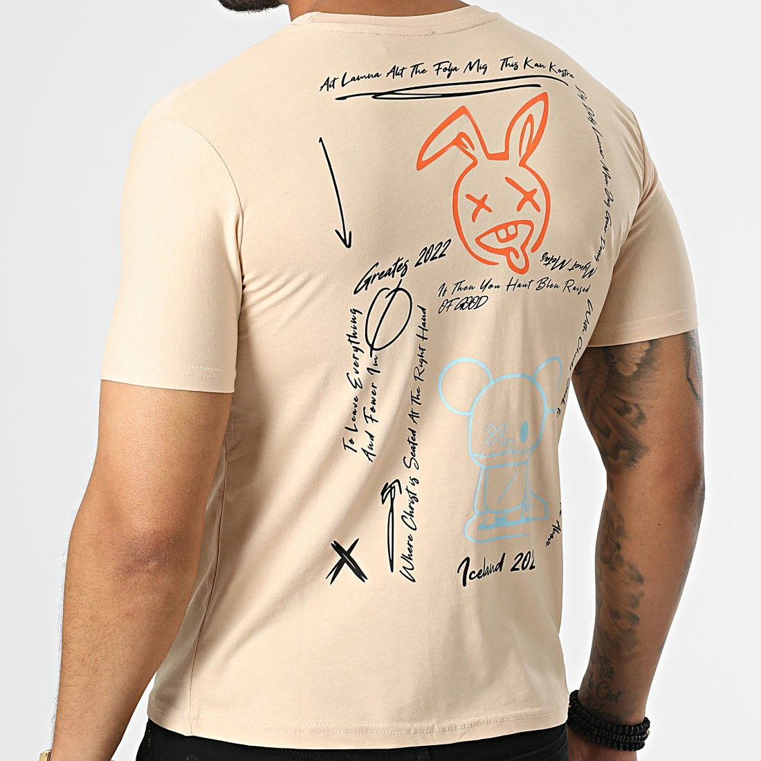 Remise 💯 Tee 👕 Shirt BES179 Beige de Classic Series 👍 3 Remise 💯 Tee 👕 Shirt BES179 Beige de Classic Series 👍