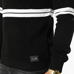 Vente flash 🧨 Pull 52241 Noir Beige Clair de Classic Series 🔔 -Classic Series Soldes classic series 330811 52241 NOIR 20220811T142641 02