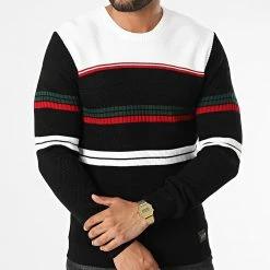 Vente flash 🧨 Pull 52241 Noir Beige Clair de Classic Series 🔔 -Classic Series Soldes classic series 330811 52241 NOIR 20220811T142643 03