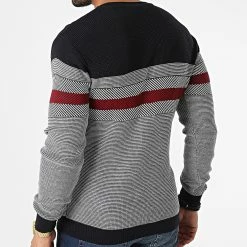 Sortie ⭐ Pull 52286 Bleu Marine Blanc de Classic Series 🔔 -Classic Series Soldes classic series 330812 52286 MARINE 20220811T142846 04