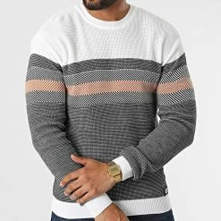 Vente flash 😉 Pull 52286 Beige Clair Noir de Classic Series 💯