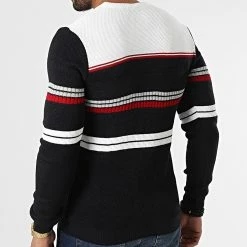 Offres 😀 Pull 52241 Bleu Marine Beige Clair de Classic Series 🥰 -Classic Series Soldes classic series 330836 52241 MARINE 20220811T142859 04