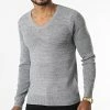 Sortie 😀 Pull Col V G1812 Gris Chiné de Classic Series ❤️ -Classic Series Soldes classic series 332015 G1812 GREY 20220811T152502 01