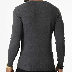 Acheter 🔔 Pull Col V G1812 Gris Anthracite de Classic Series 💯 -Classic Series Soldes classic series 332017 G1812 DARK GREY 20220811T152525 04