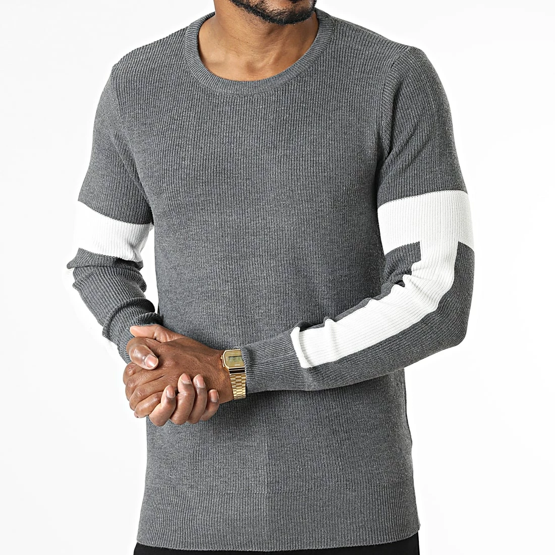 Promo 😉 Pull G1909 Gris Blanc de Classic Series 💯 5 Promo 😉 Pull G1909 Gris Blanc de Classic Series 💯 – Image 3