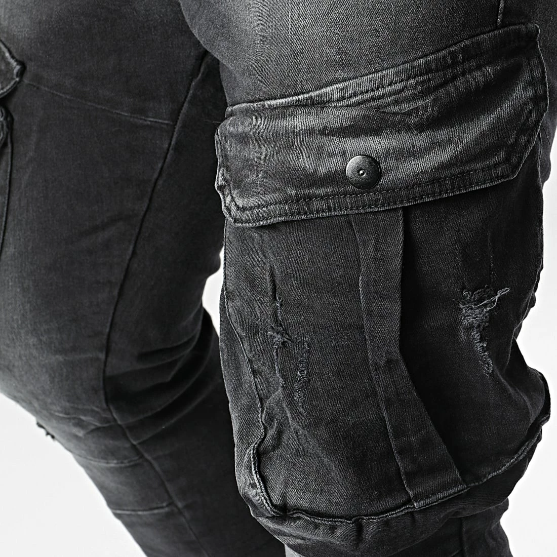 Promo 🥰 Pantalon Cargo Skinny 13437 Gris Anthracite de Classic Series ❤️ 4 Promo 🥰 Pantalon Cargo Skinny 13437 Gris Anthracite de Classic Series ❤️ – Image 2