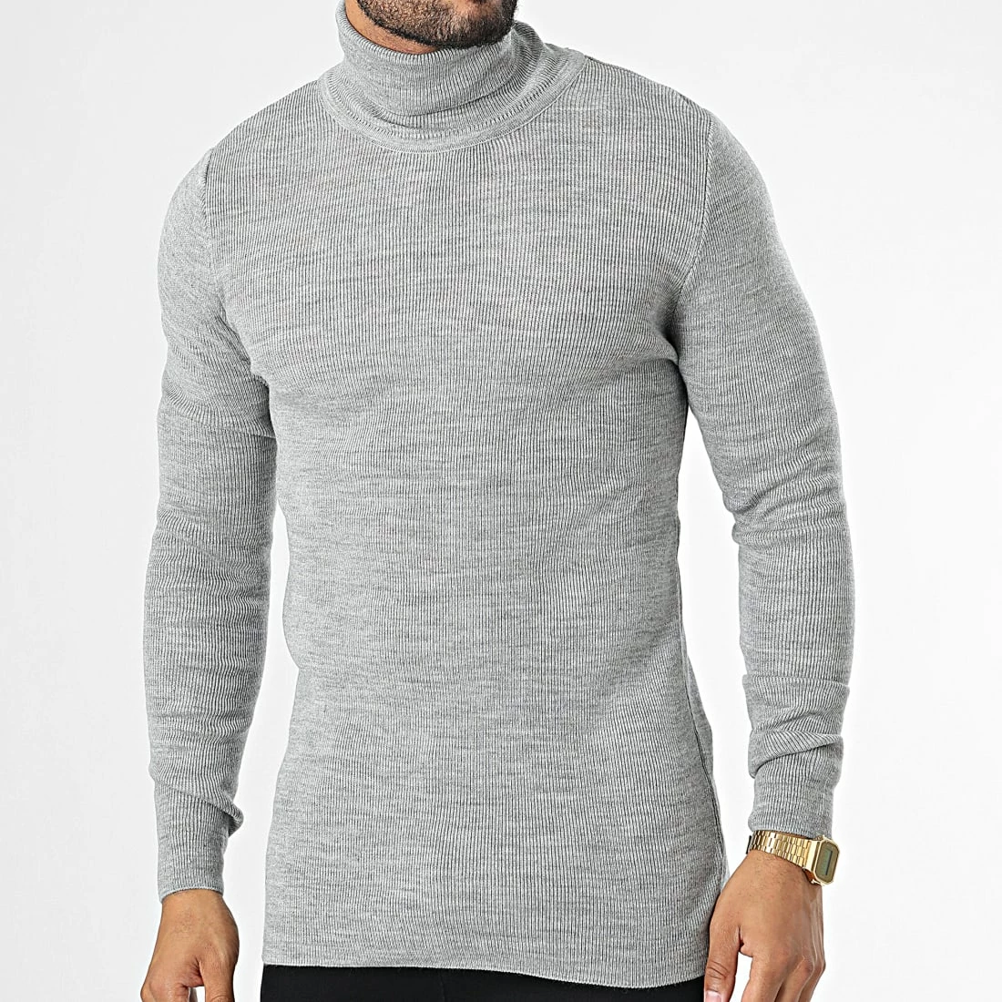 Budget ⭐ Pull Col Roulé 1406 Gris Chiné de Classic Series 😍 3 Budget ⭐ Pull Col Roulé 1406 Gris Chiné de Classic Series 😍