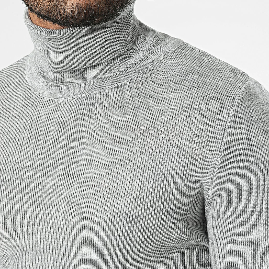 Budget ⭐ Pull Col Roulé 1406 Gris Chiné de Classic Series 😍 4 Budget ⭐ Pull Col Roulé 1406 Gris Chiné de Classic Series 😍 – Image 2