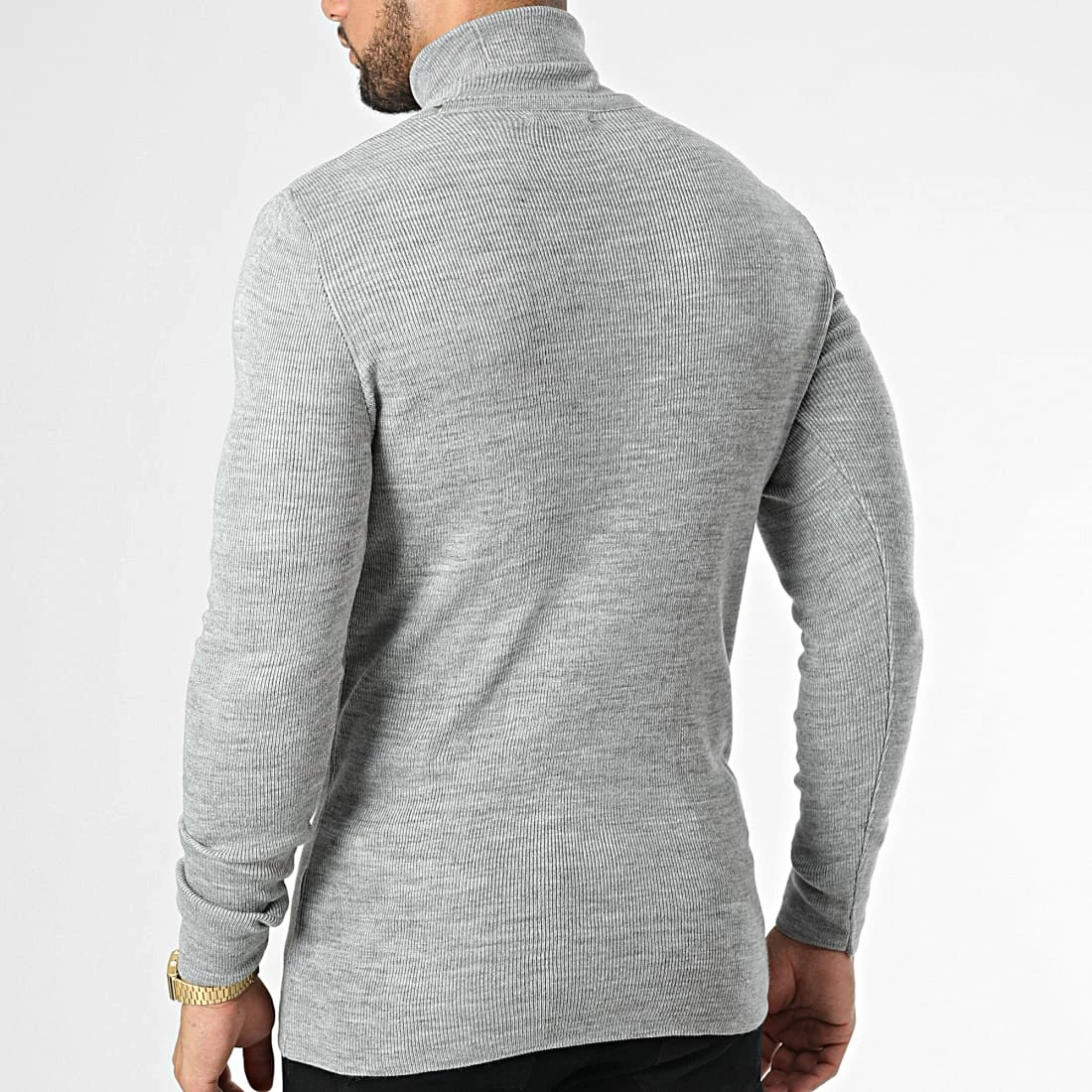 Budget ⭐ Pull Col Roulé 1406 Gris Chiné de Classic Series 😍 6 Budget ⭐ Pull Col Roulé 1406 Gris Chiné de Classic Series 😍 – Image 4