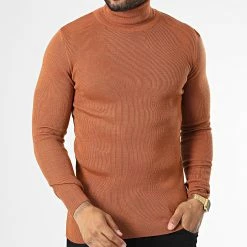 Tout neuf ⌛ Pull Col Roulé 1406 Camel de Classic Series 🎁 -Classic Series Soldes classic series 334666 1406 MARRON 20220902T162030 03
