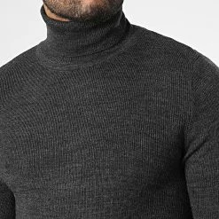 Bon marché ❤️ Pull Col Roulé 1406 Gris Anthracite Chiné de Classic Series ⌛ -Classic Series Soldes classic series 334667 1406 FUME 20220902T162119 02