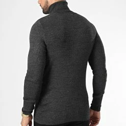 Bon marché ❤️ Pull Col Roulé 1406 Gris Anthracite Chiné de Classic Series ⌛ -Classic Series Soldes classic series 334667 1406 FUME 20220902T162122 04