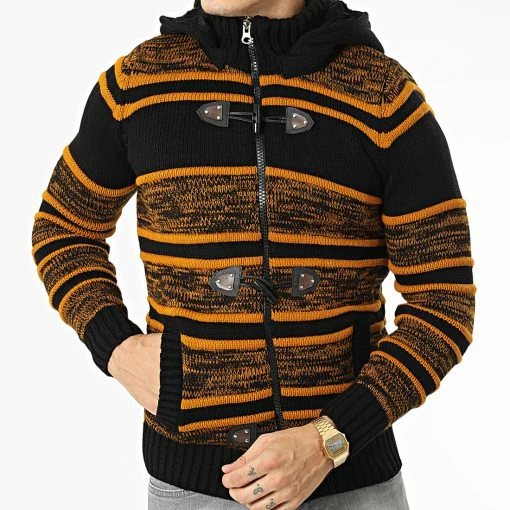 Offres 🛒 Gilet Zippé Capuche 3000 Noir Orange de Classic Series 🛒 -Classic Series Soldes classic series 336288 3000 YELLOW 20220912T154707 01