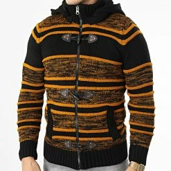 Offres 🛒 Gilet Zippé Capuche 3000 Noir Orange de Classic Series 🛒 -Classic Series Soldes classic series 336288 3000 YELLOW 20220912T154710 03