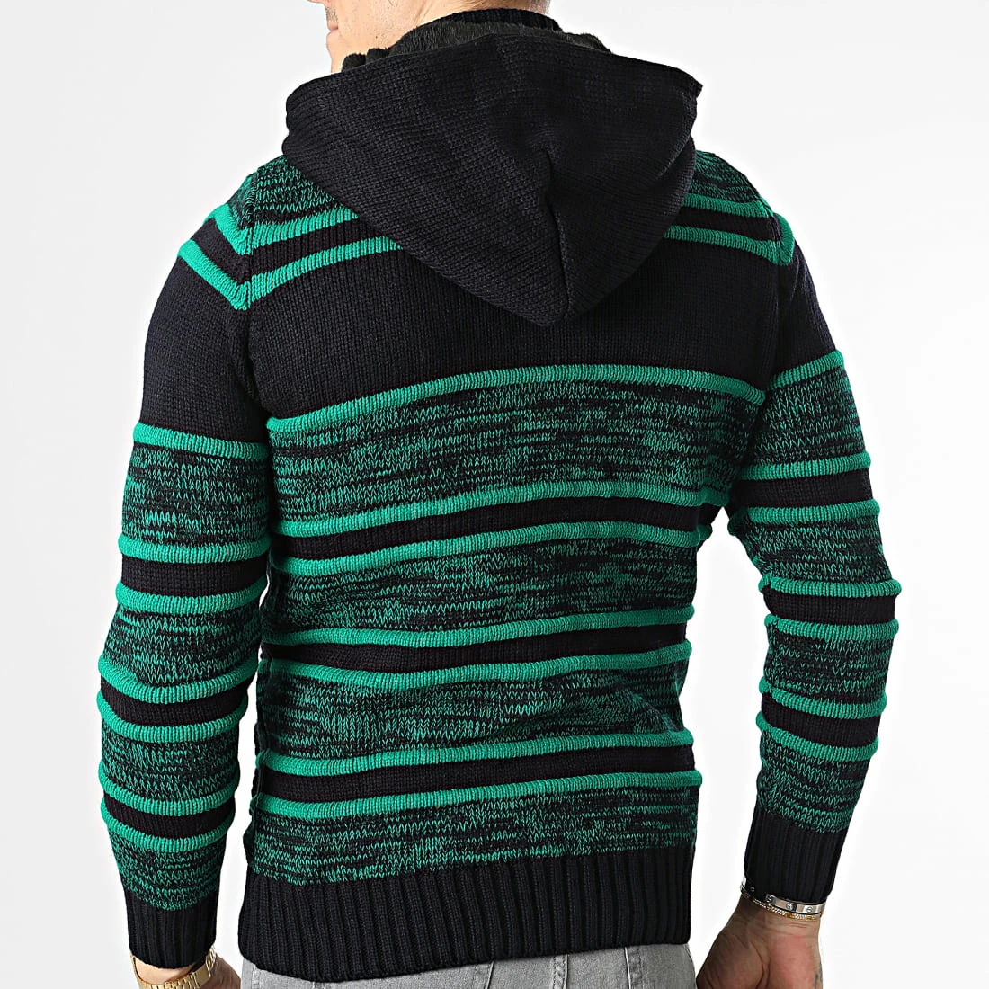 De gros 😍 Gilet Zippé Capuche 3000 Bleu Marine Vert de Classic Series 🎉 6 De gros 😍 Gilet Zippé Capuche 3000 Bleu Marine Vert de Classic Series 🎉 – Image 4