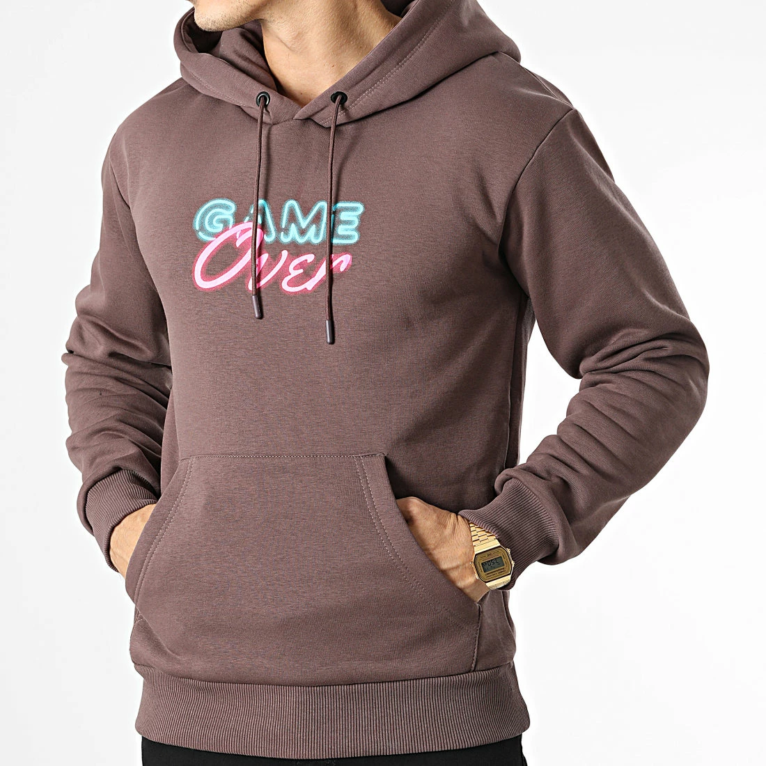 Sortie 😉 Sweat Capuche GK-1128 Prune de Classic Series 👏 5 Sortie 😉 Sweat Capuche GK-1128 Prune de Classic Series 👏 – Image 3