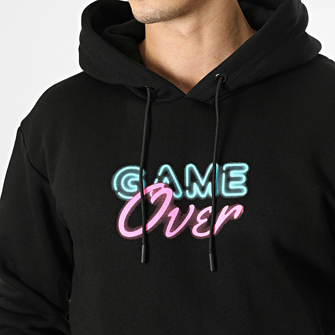 Promo 😉 Sweat Capuche GK-1128 Noir de Classic Series ✔️ 4 Promo 😉 Sweat Capuche GK-1128 Noir de Classic Series ✔️ – Image 2