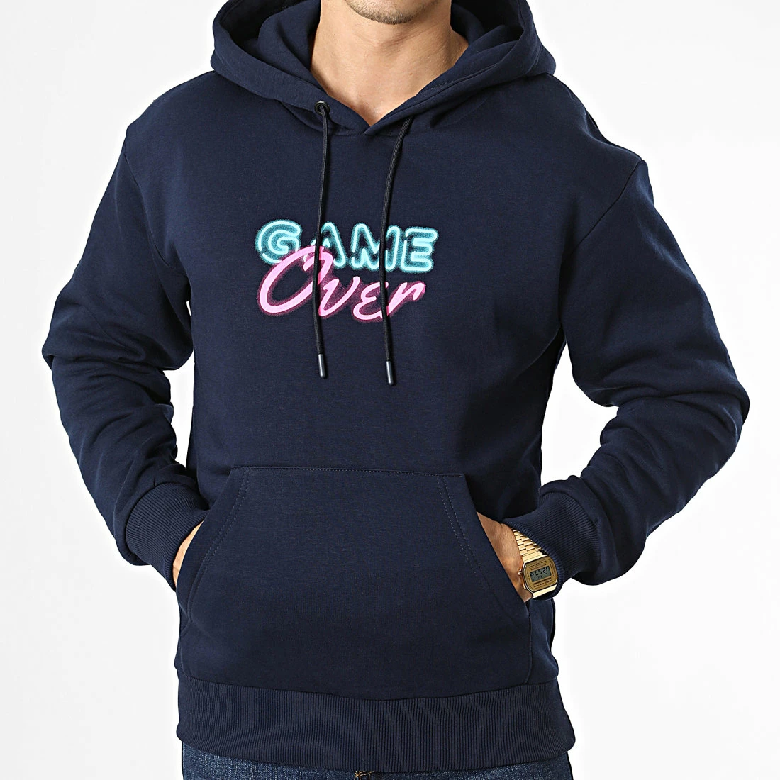 Le moins cher 👏 Sweat Capuche GK-1128 Bleu Marine de Classic Series 🤩 5 Le moins cher 👏 Sweat Capuche GK-1128 Bleu Marine de Classic Series 🤩 – Image 3